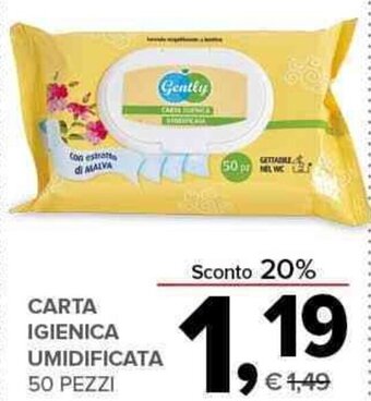 Todis CARTA IGIENICA UMIDIFICATA 50 PEZZI offerta