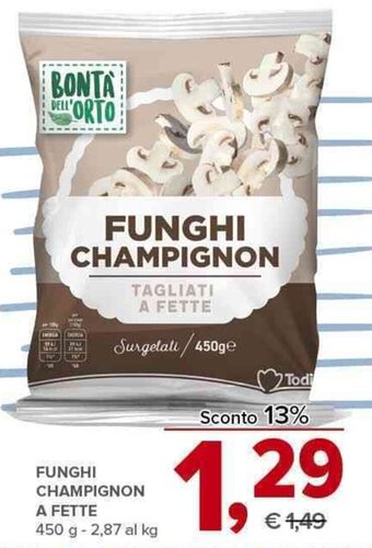 Todis FUNGHI CHAMPIGNON A FETTE 450 g offerta