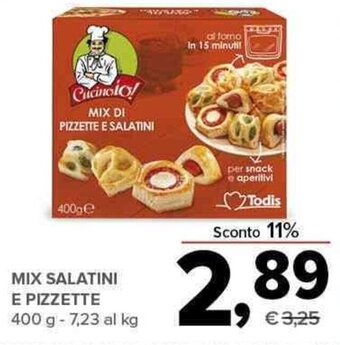 Todis MIX SALATINI E PIZZETTE 400 g offerta