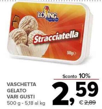 Todis VASCHETTA GELATO VARI GUSTI 500 g offerta