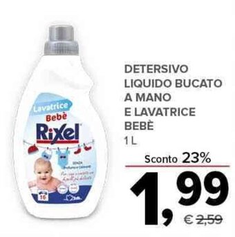 Todis DETERSIVO LIQUIDO BUCATO A MANO E LAVATRICE BEBÈ 1L offerta