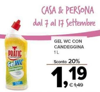 Todis GEL WC CON CANDEGGINA 1L offerta