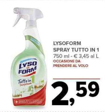 Todis LYSOFORM SPRAY TUTTO IN 1 750 ml offerta