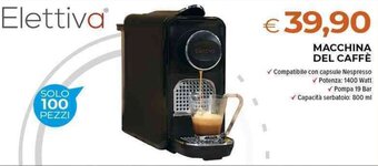 Todis MACCHINA DEL CAFFÈ offerta