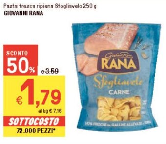Iper La Grande Pasta fresca ripiena Sfogliavelo 250 g GIOVANNI RANA offerta