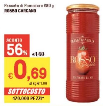 Iper La Grande Passata di Pomodoro 690 g ROSSO GARGANO offerta