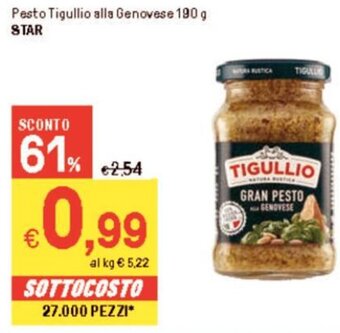 Iper La Grande Pesto Tigullio alla Genovese 190 g STAR offerta