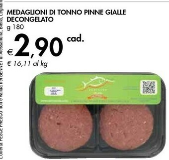 Bennet Medaglioni Di Tonno Pinne Gialle Decongelato offerta