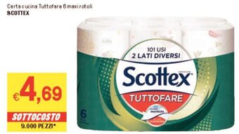 Iper La Grande Carta cucina Tuttofare 6 maxi rotoli SCOTTEX offerta