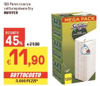 Iper La Grande 120 Panni ricarica catturapolvere Dry SWIFFER offerta