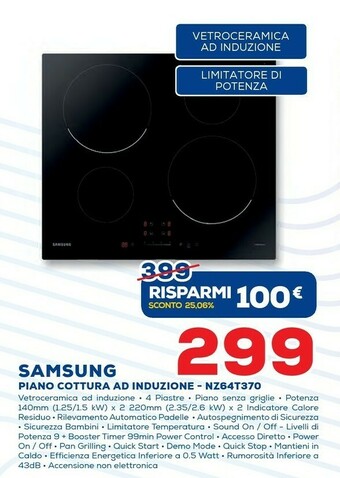 Euronics Piano cottura offerta