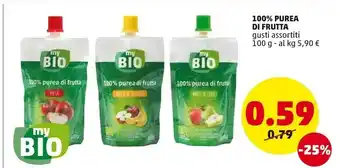 PENNY My bio 100% Purea Di Frutta offerta