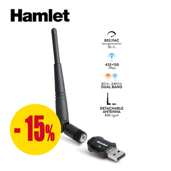 Mondadori ADATTATORE USB WIRELESS DUAL BAND 2.4 e 5Ghz 600Mbps offerta