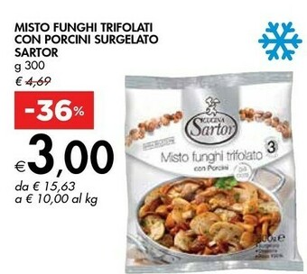 Bennet Sartor Misto Funghi Trifolati Con Porcini Surgelato offerta