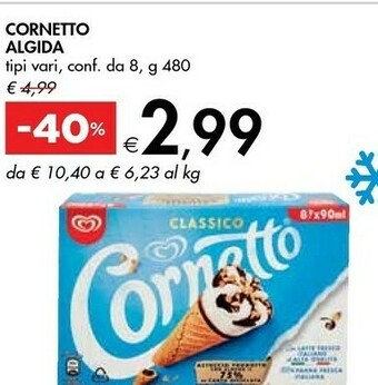 Bennet Algida Cornetto offerta
