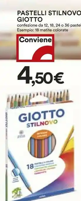 Coop Giotto Pastelli Stilnovo 18 Matite Colorate offerta