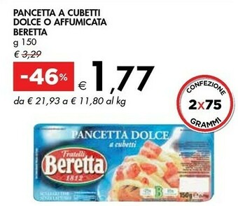 Bennet Beretta Pancetta Dolce A Cubetti offerta