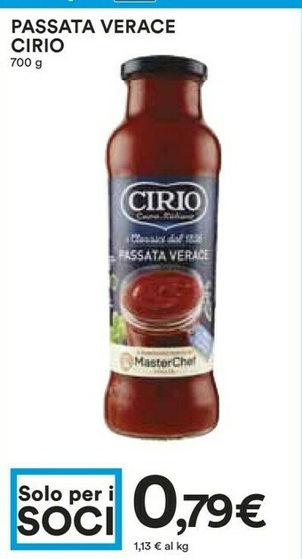 Coop Cirio La Verace Passata 700 G(ml) offerta