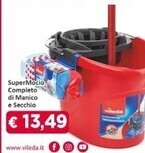 Paghi Poco Vileda supermocio completo di manico e secchio offerta