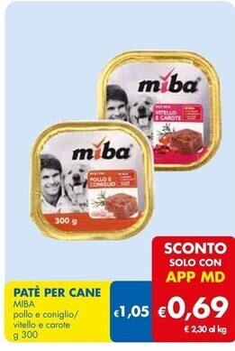 MD Discount Miba - patè per cane offerta