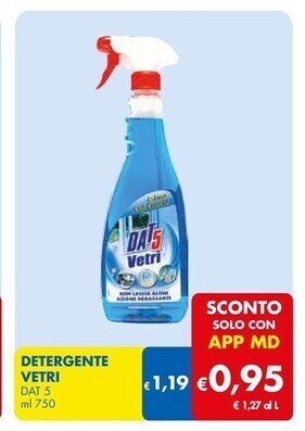 MD Discount Dat5 detergente vetri offerta