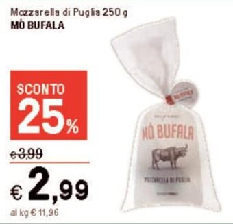 Iper La Grande Mozzarella di Puglia 250 g MO BUFALA offerta