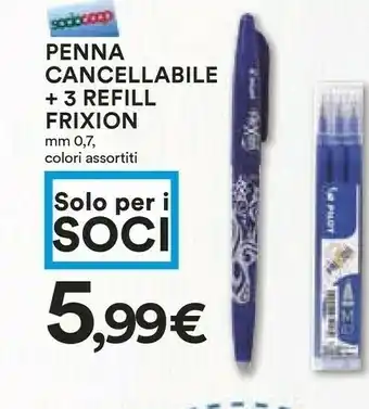 Coop Pilot Penna Cancellabile + 3 Refill Frixion offerta
