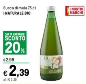 Iper La Grande Succo di mela 75 cl I NATURALE BIO offerta