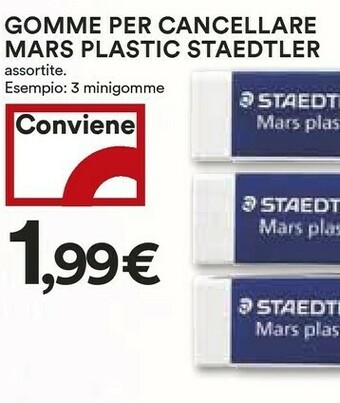 Coop Mars Staedtler Plastic 3 Mini Gomme offerta