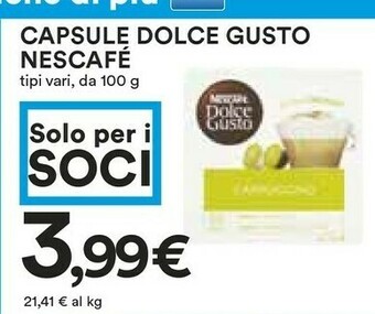 Coop Nescafé Capsule Dolce Gusto offerta