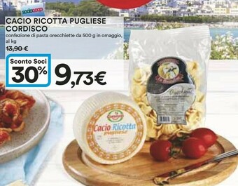 Coop Cordisco Cacio Ricotta Pugliese 500 G offerta