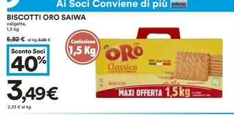 Coop Saiwa Biscotti Oro offerta