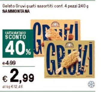 Iper La Grande Gelato Gruvi gusti assortiti conf. 4 pezzi 240 g SAMMONTANA offerta