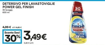 Coop Finish Detersivo Per Lavastoviglie Power Gel offerta