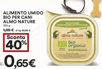 Coop Almo Nature Alimento Umido Bio Per Cani 100 G offerta