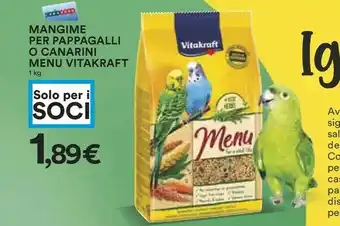 Coop Vitakraft Mangime Per Paragalli O Canarini Menu offerta