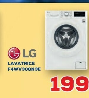 Euronics LG F4WV308N3E Lavatrice Intelligente AIDD 8kg 1400 Giri/min Carica Frontale Classe C offerta