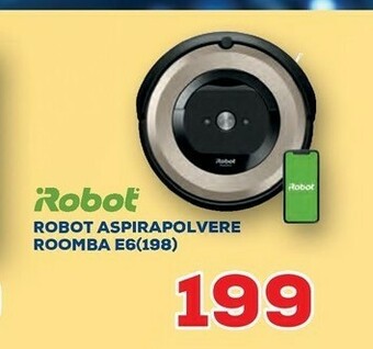 Euronics iRobot Roomba E6 Aspirapolvere Robot Senza Sacchetto Beige, Nero offerta