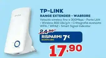 Euronics TP-Link Range Extender WA850RE offerta