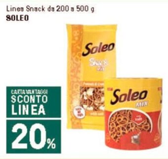 Iper La Grande Linea Snack da 200 a 500 g SOLEO offerta