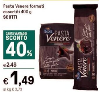 Iper La Grande Pasta Venere formati assortiti 400 g SCOTTI offerta