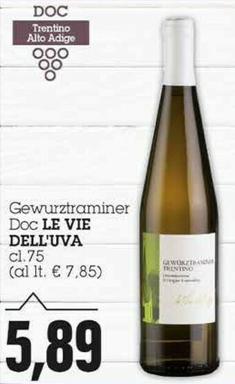 Emi Supermercati Le Vie Dell'uva Gewurztraminer Doc offerta