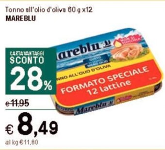 Iper La Grande Tonno all'olio d'oliva 60 g x12 MAREBLU offerta