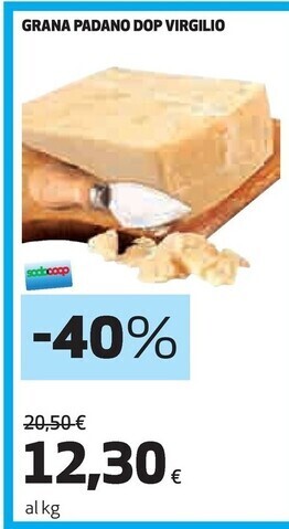 Coop Virgilio grana padano dop offerta
