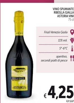 Spazio Conad Astoria vino spumante ribolla gialla offerta
