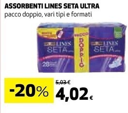 Coop Lines assorbenti seta ultra offerta