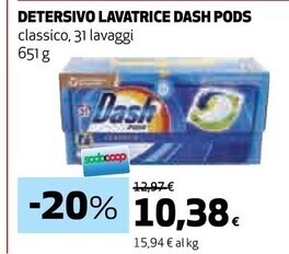 Coop Dash detersivo lavatrice pods offerta