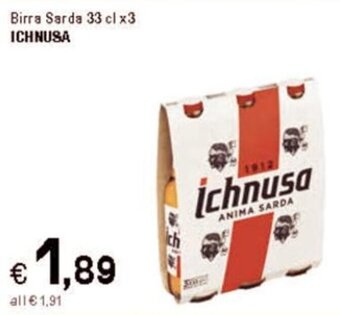 Iper La Grande Birra Sarda 33 cl x3 ICHNUSA offerta