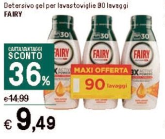 Iper La Grande Detersivo gel per lavastoviglie 90 lavaggi FAIRY offerta