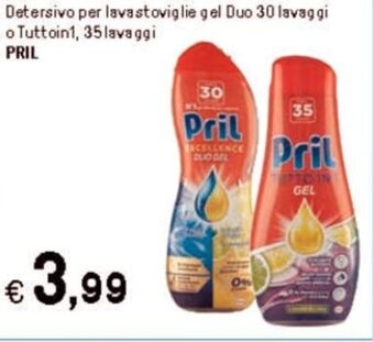 Iper La Grande Detersivo per lavastoviglie gel Duo 30 lavaggi o Tuttoin1, 35 lavaggi PRIL offerta